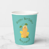 Puttertuinpompoen cartoon papieren bekers (Achterkant)