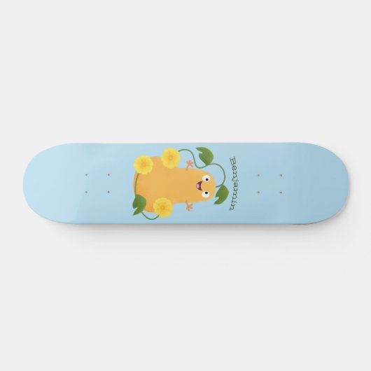Puttertuinpompoen cartoon persoonlijk skateboard (Horizontaal)