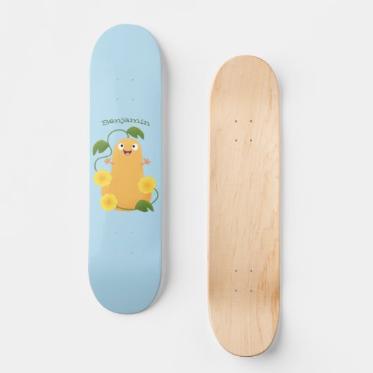 Puttertuinpompoen cartoon persoonlijk skateboard (Voorkant)