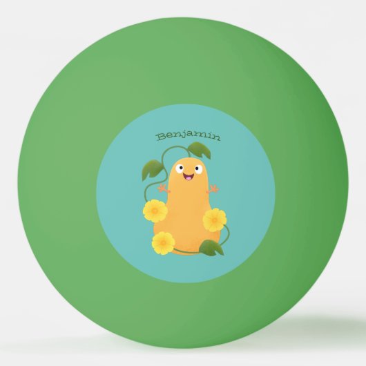 Puttertuinpompoen cartoon pingpongbal (Voorkant)