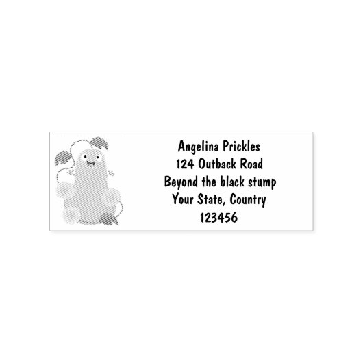 Puttertuinpompoen cartoon rubberstempel (Afrduk)