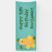 Puttertuinpompoen cartoon spandoek (Verticaal)