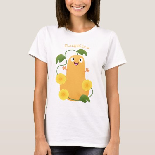 Puttertuinpompoen cartoon t-shirt (Voorkant)