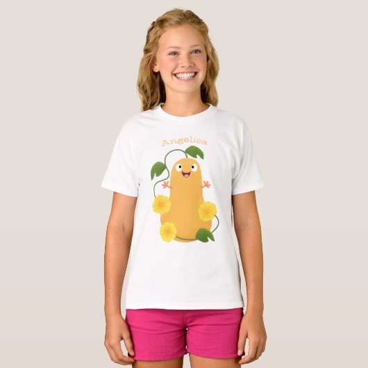 Puttertuinpompoen cartoon t-shirt (Voorkant volledig)