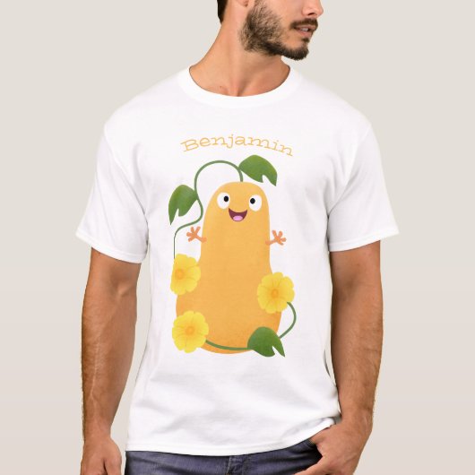 Puttertuinpompoen cartoon t-shirt (Voorkant)