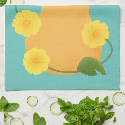 Puttertuinpompoen cartoon theedoek (Gevouwen)