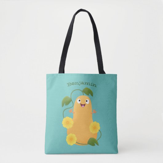 Puttertuinpompoen cartoon tote bag (Voorkant)