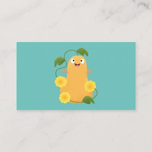 Puttertuinpompoen cartoon visitekaartje (Achterkant)