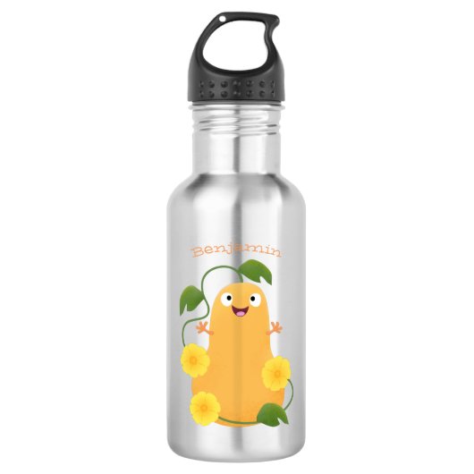 Puttertuinpompoen cartoon waterfles  (Voorkant)