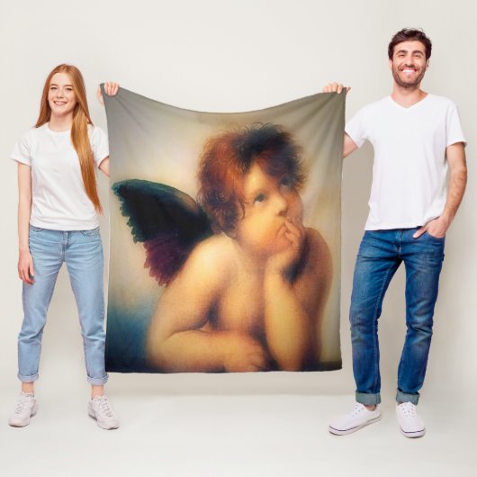 Putti Angel Fleece Deken (In situ)