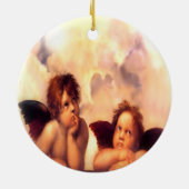 Putti paar engelen keramisch ornament (Achterkant)