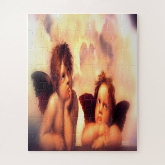 Putti Paar Engelen Legpuzzel (Verticaal)