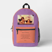 Putti paar engelen met gebed bedrukte rugzak (Voorkant)