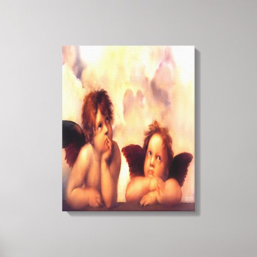 Putti Pair van Angels Canvas Afdruk (Voorkant)