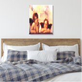 Putti Pair van Angels Canvas Afdruk (Insitu (Slaapkamer))