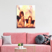 Putti Pair van Angels Canvas Afdruk (Insitu (Woonkamer))