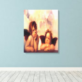 Putti Pair van Angels Canvas Afdruk (Insitu (Houten vloer))