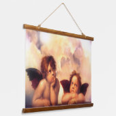 Putti Pair van Angels Hangend Wandkleed (Gebogen)