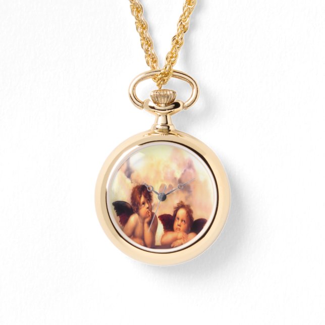Putti Pair van Angels Horloge (Voorkant)