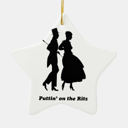 Puttin op de Ritz Keramisch Ornament (Voorkant)