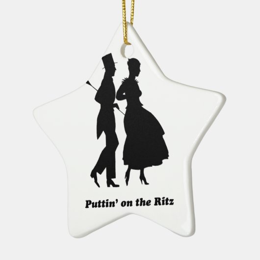Puttin op de Ritz Keramisch Ornament (Links)