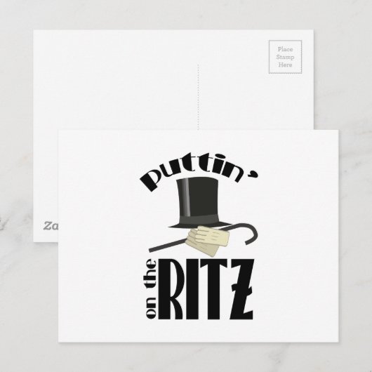 Puttin Ritz Briefkaart (Voorkant / Achterkant)