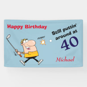 Puttin' rond 40 Golf Birthday Party Spandoek