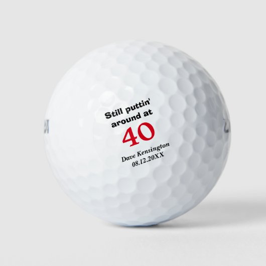 Puttin’ Rond 40 jaar op maat Golfballen (Voorkant)
