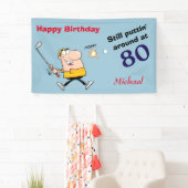 Puttin' rond 80 Golf Birthday Party Spandoek (Insitu)