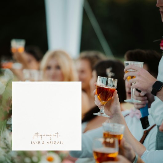 Putting a Ring on It Personalized Engagement Party Servet