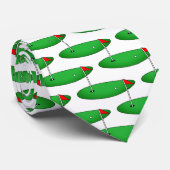 Putting green print neck tie gift for golfer stropdas (Opgerold)