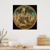 Putti's met een wijnpers - Raphael Fine Art Poster (Keuken)