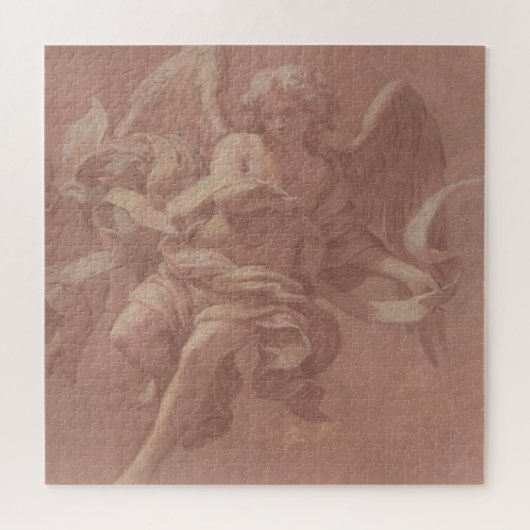 Putto en Angel Holding a Banderole Legpuzzel (Horizontaal)