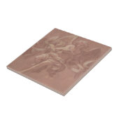 Putto en Angel Holding a Banderole Tegeltje (Zijkant)