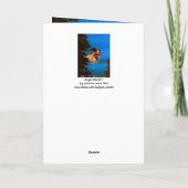 Putto in Blue Sky Pours a Cascade of White Flowers Feestdagen Kaart (Achterkant)