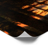 Putto in Blue Sky Pours a Cascade of White Flowers Poster (Hoek)