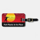 Puttplastic op zijn plaats bagagelabel (Voorkant horizontaal)