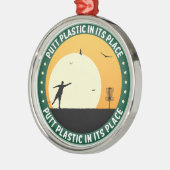 Puttplastic op zijn plaats metalen ornament (Links)