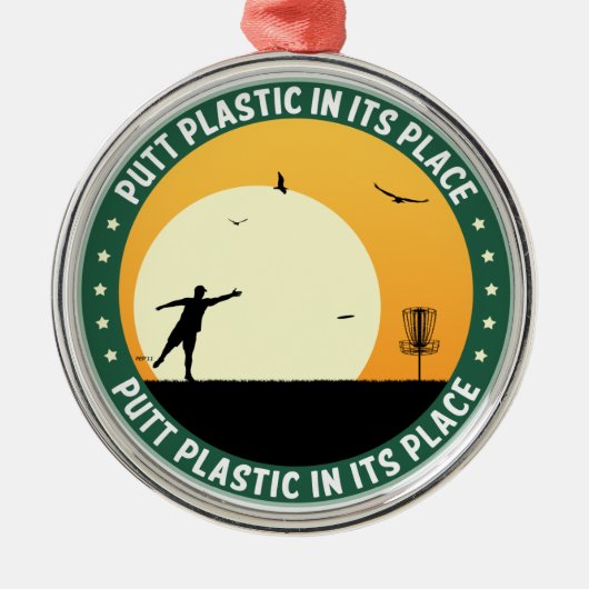 Puttplastic op zijn plaats metalen ornament (Voorkant)