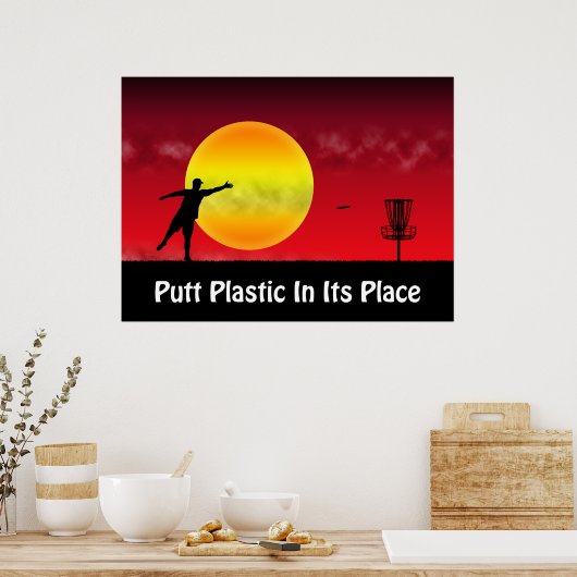 Puttplastic op zijn plaats poster (Keuken)