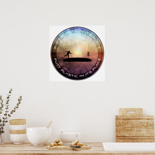 Puttplastic op zijn plaats poster (Keuken)