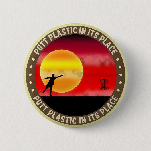 Puttplastic op zijn plaats ronde button 5,7 cm (Voorkant)