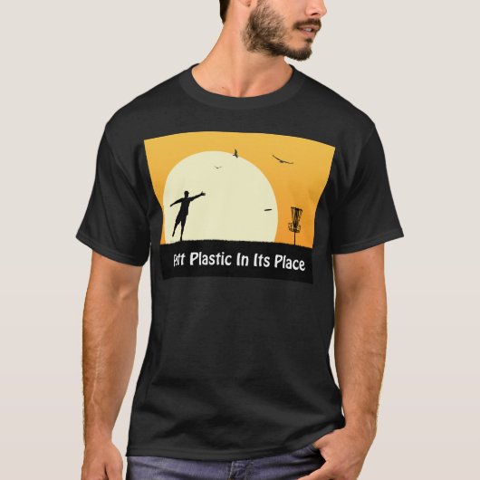 Puttplastic op zijn plaats t-shirt (Voorkant)