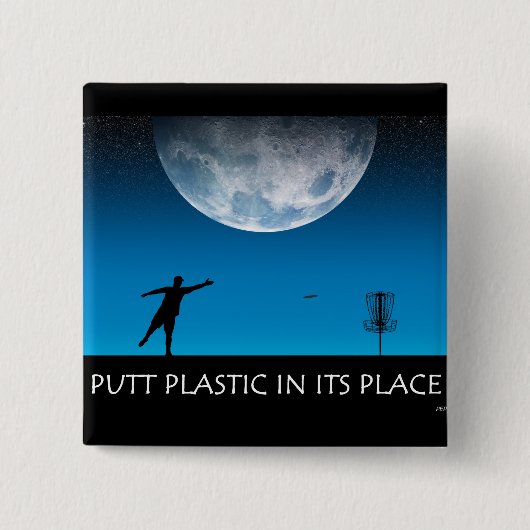Puttplastic op zijn plaats vierkante button 5,1 cm (Voorkant)