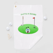 Putts A Round Golf Towel Golfhanddoek (Insitu)