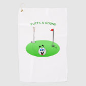 Putts A Round Golf Towel Golfhanddoek (Voorkant)