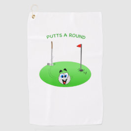 Putts A Round Golf Towel Golfhanddoek