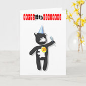 Putty Cat 18e verjaardag Kaart (Gele Bloem)