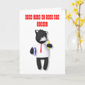 Putty Cat terug naar school Kaart (Gele Bloem)