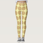 Putty Cream Neutrale Stippen Leggings (Voorkant)